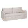 Sofa Beige Polyester Linen 210 x 93 x 95 cm