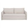 Sofa Beige Polyester Linen 210 x 93 x 95 cm