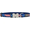 Собачий ошейник Red Dingo STYLE US FLAG 31-47 cm