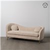 Sofa Beige 195 x 74 x 77 cm