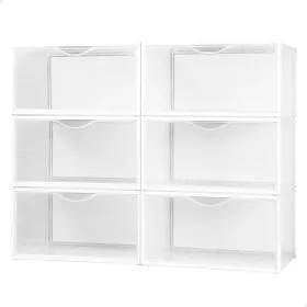 Stackable shoe box Max Home Balta 6 vnt. polipropileno ABS 35 x 18,5 x 27 cm