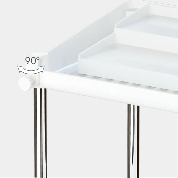 Keittiönkaapin järjestelijä Max Home Valkoinen 2 Hyllyt 2 osaa 37,5 x 25,5 x 19 cm
