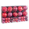 Christmas Baubles Red Plastic (50 Units)
