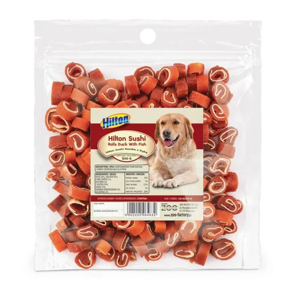 Dog Snack Hilton Sushi Rolls Fish Duck Cod 500 g