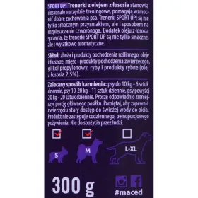 Suņu uzkodas Maced Sport Up! Laša krāsas Gaļa Zivs 300 g