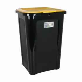 Atkritumu Tvertne Tontarelli Coverline Dzeltens 44 L Melns 38,5 x 34,5 x 54,5 cm (6 gb.)