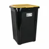 Rubbish Bin Tontarelli Coverline Yellow 44 L Black 38,5 x 34,5 x 54,5 cm (6 Units)