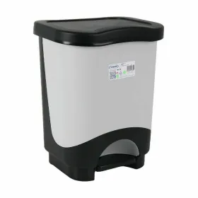 Waste bin with pedal Tontarelli Idea 18 L Black Grey 31,6 x 27,6 x 41 cm (4 Units)