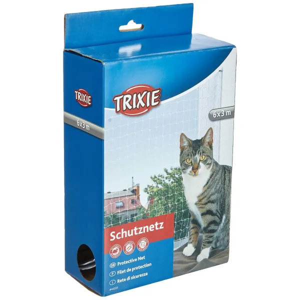 Mājdzīvnieku drošības tīkls Trixie 50 x 40 x 15 cm Caurspīdīgs Neilons