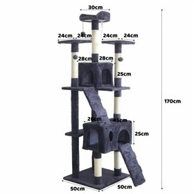 Scratching Post for Cats Billy 170 cm Grey