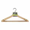 Set of Clothes Hangers Confortime Non-slip Brown Wood 3 Pieces (24 Units)