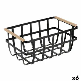 Monikäyttöinen kori Confortime Musta 36 x 22 x 15,5 cm (6 osaa)