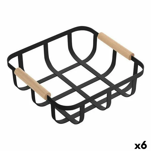 Универсальная корзина Confortime Чёрный 23 x 23 x 8 cm (6 штук)