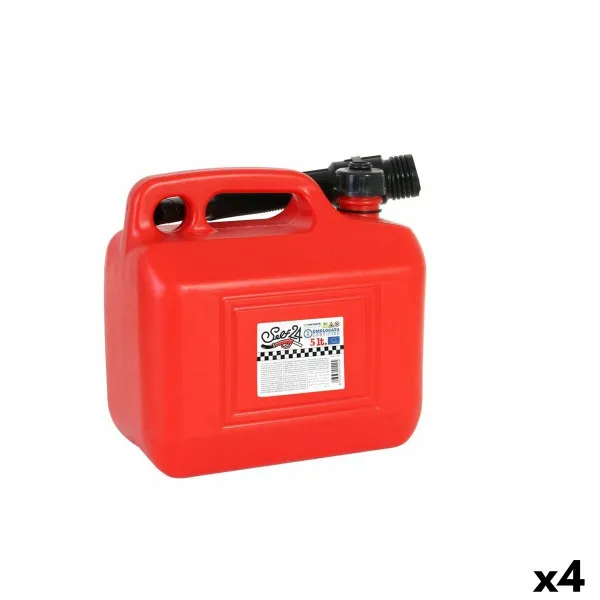 Топливный бак с воронкой Continental Self Красный 5 L (4 штук) 5 L