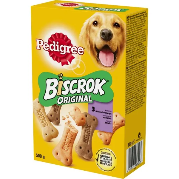 Lopbarība Pedigree Biscrock Original Pieaugušais Cālis Jēra gaļa 500 g