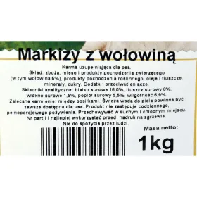 Suņu uzkodas Maced Teļa gaļa Liellops 1 kg