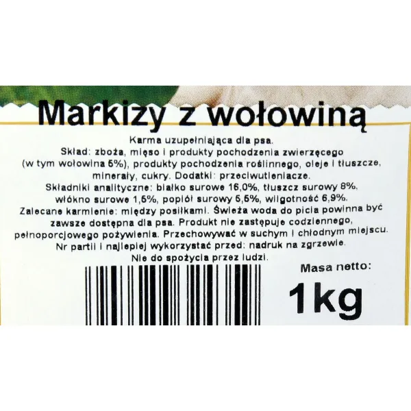 Dog Snack Maced Veal Beef 1 kg