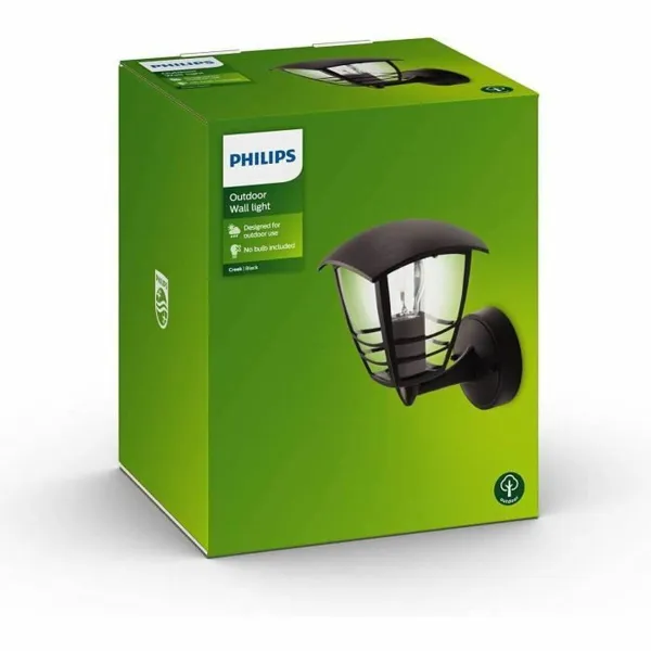 Настенный светильник Philips My Garden Creek Чёрный Алюминий A 60 W E27