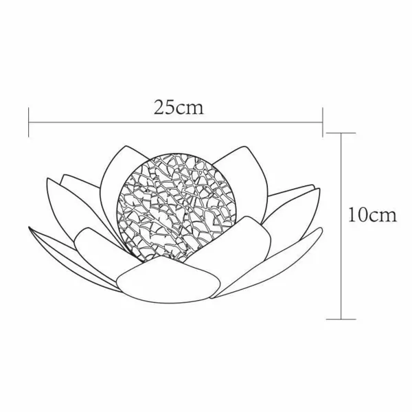 Auringonottolamppu Galix Waterlily 25 cm