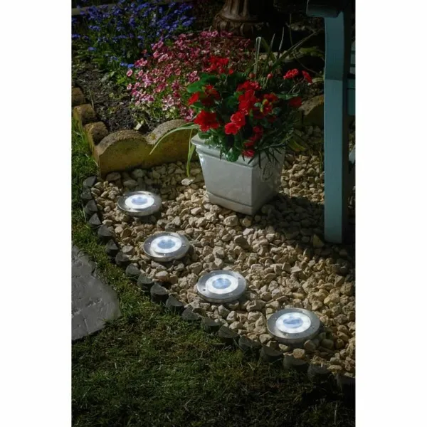 Saulės energija varomas prožektorius Smart Garden Aukštas Juoda Aliuminis (4 vnt.)