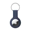 Crong Silicone Case with Key Ring – Protective keychain case for Apple AirTag 1/2 (navy blue)