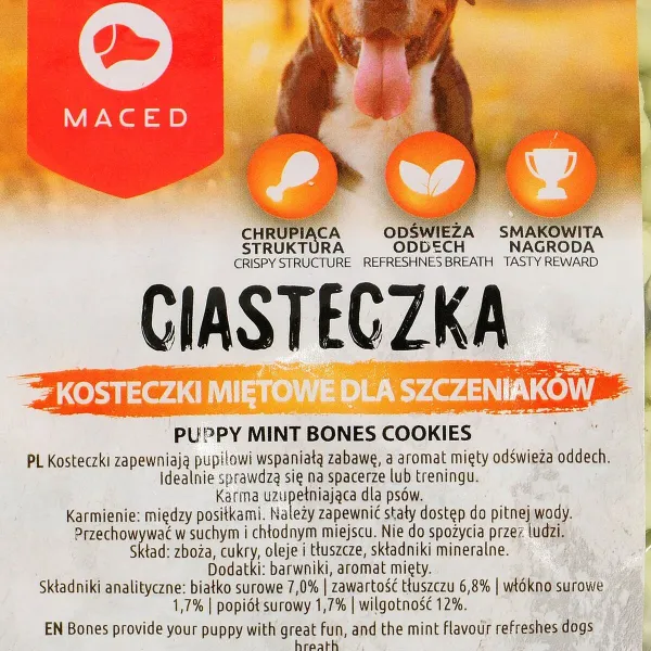 Dog Snack Maced Cookies Mint Meat 1 kg Bone