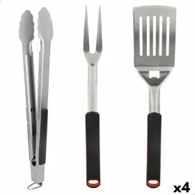 Kepsninių įrankių rinkinys Aktive 3 Dalys Barbekiu Nerūdijantis plienas 9 x 41 x 5 cm (4 vnt.)