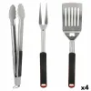 Grillivälinesetti Aktive 3 Kappaletta Grilli Ruostumaton teräs 9 x 41 x 5 cm (4 osaa)