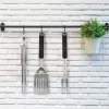 Grilēšanas trauku komplekts Aktive 3 Daudzums Barbekjū Nerūsējošais tērauds 9 x 41 x 5 cm (4 gb.)