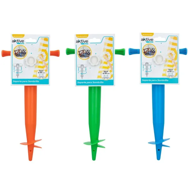 Штырь для зонтика Aktive Пляж 16 x 32 x 9,5 cm (20 штук)
