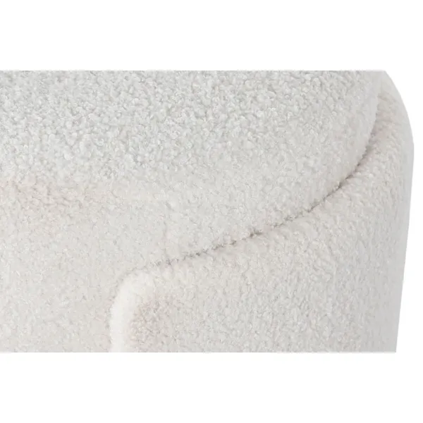 подставка для ног Home ESPRIT Белый полиэстер Деревянный MDF Scandi 40 x 40 x 43 cm