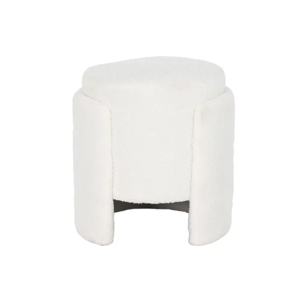 подставка для ног Home ESPRIT Белый полиэстер Деревянный MDF Scandi 40 x 40 x 43 cm