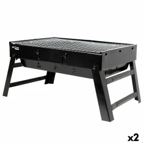 Nešiojamasis Barbekiu Aktive Stačiakampis Juoda 50 x 23 x 30 cm (2 vnt.)