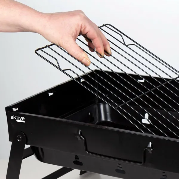 Nešiojamasis Barbekiu Aktive Stačiakampis Juoda 50 x 23 x 30 cm (2 vnt.)