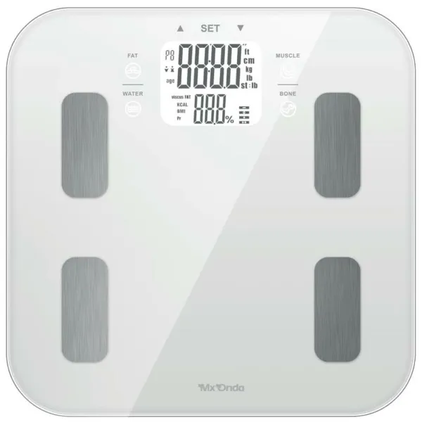 Digitālie vannas istabas svari Mx Onda MXPB2470 Pelēks