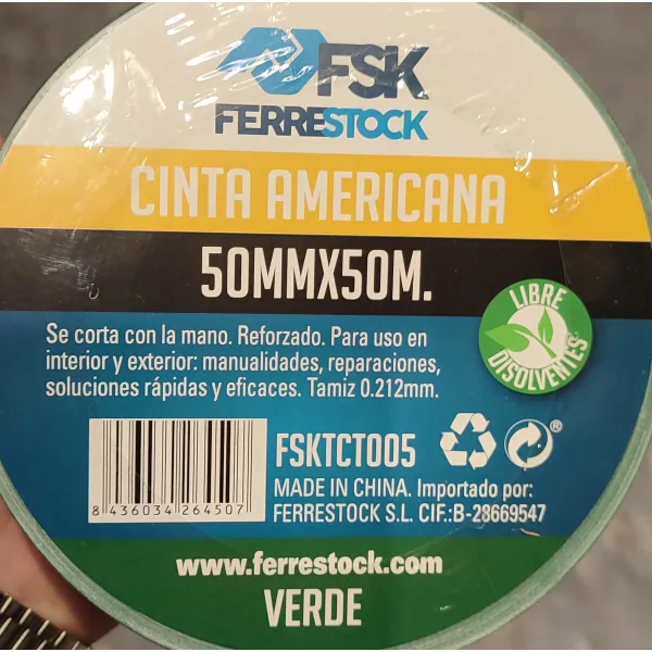 Duct tape Ferrestock Green 50 mm x 50 m