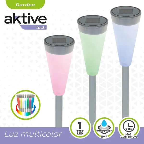 Saulės sodo žibintai Aktive Plastmasinis 6,7 x 39 x 6,7 cm (24 vnt.)
