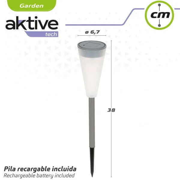 Saulės sodo žibintai Aktive Plastmasinis 6,7 x 39 x 6,7 cm (24 vnt.)