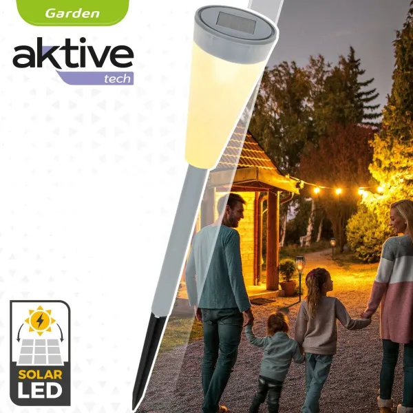 Saulės sodo žibintai Aktive Plastmasinis 6,7 x 39 x 6,7 cm (24 vnt.)