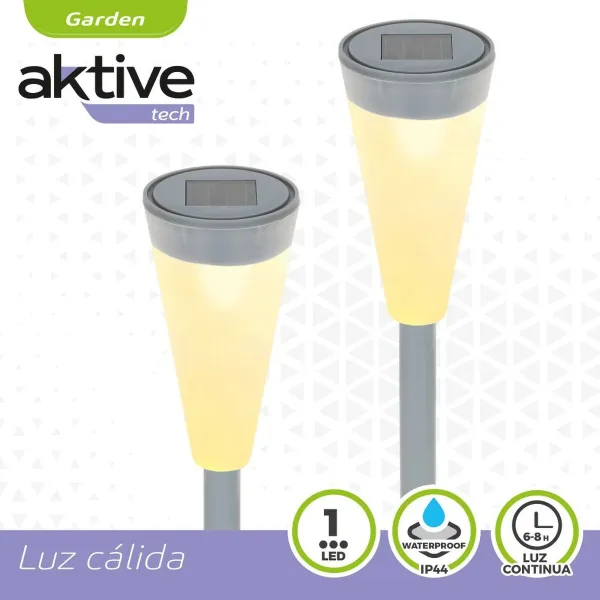 Saulės sodo žibintai Aktive Plastmasinis 6,7 x 39 x 6,7 cm (24 vnt.)