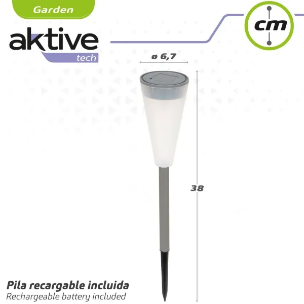 Saulės sodo žibintai Aktive Plastmasinis 6,7 x 39 x 6,7 cm (24 vnt.)