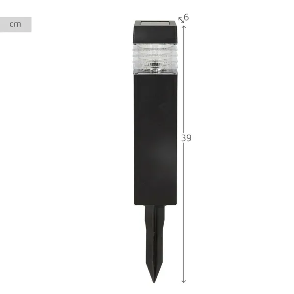 Набор солнечных садовых кольев Aktive 4 Предметы Пластик 6 x 39,5 x 6 cm (4 штук)