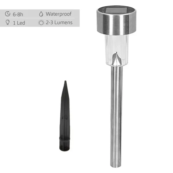 Saules dārza mietu komplekts Aktive 6 Daudzums Plastmasa 5,5 x 36 x 5,5 cm (6 gb.)