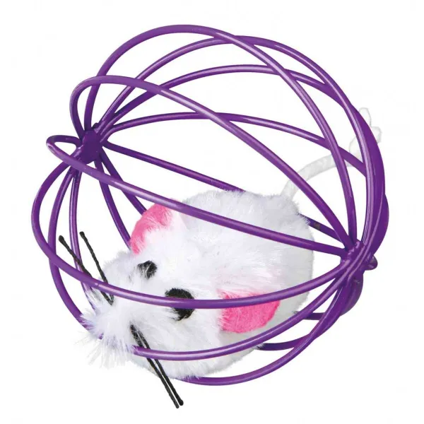 Žaislai Trixie Mouse in a Wire Ball Spalvotas Poliesteris