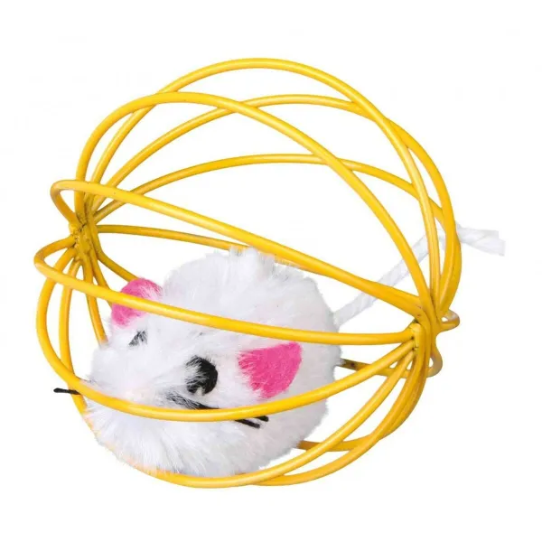 Lelut Trixie Mouse in a Wire Ball Monivärinen Polyesteri