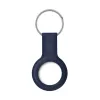 Crong Silicone Case with Key Ring – Protective keychain case for Apple AirTag 1/2 (navy blue)