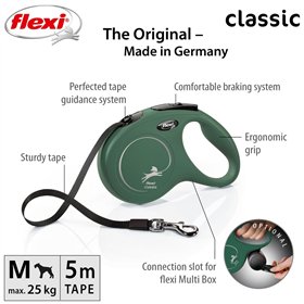 Koiran talutushihna Flexi Vihreä M