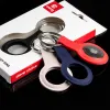 Crong Silicone Case with Key Ring – Protective keychain case for Apple AirTag 1/2 (navy blue)