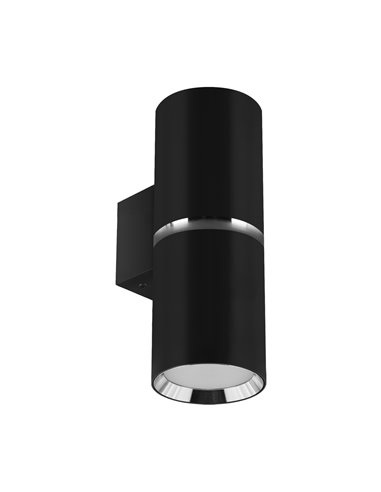 Декоративная арматура dior wll 2xgu10 черный/хром 150 x 55 x 90 мм