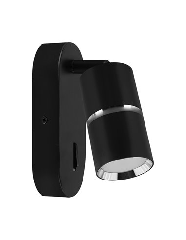 Декоративный светильник dior wll gu10 черный/хром 150 x 60 x 90 мм